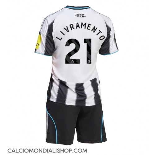 Maglie da calcio Newcastle United Tino Livramento #21 Prima Maglia Bambino 2025-26 Manica Corta (+ Pantaloni corti)